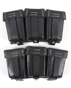 K98 ammo pouches, black leather